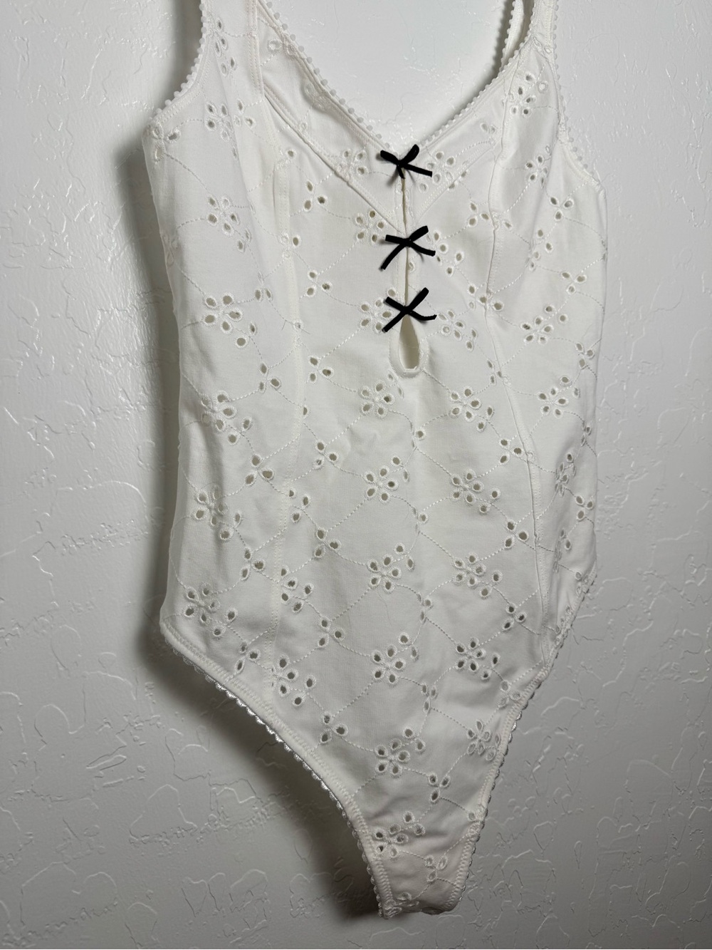 Free People Ivory Eyelet Full Bloom Body Suit - Picture 5 of 13